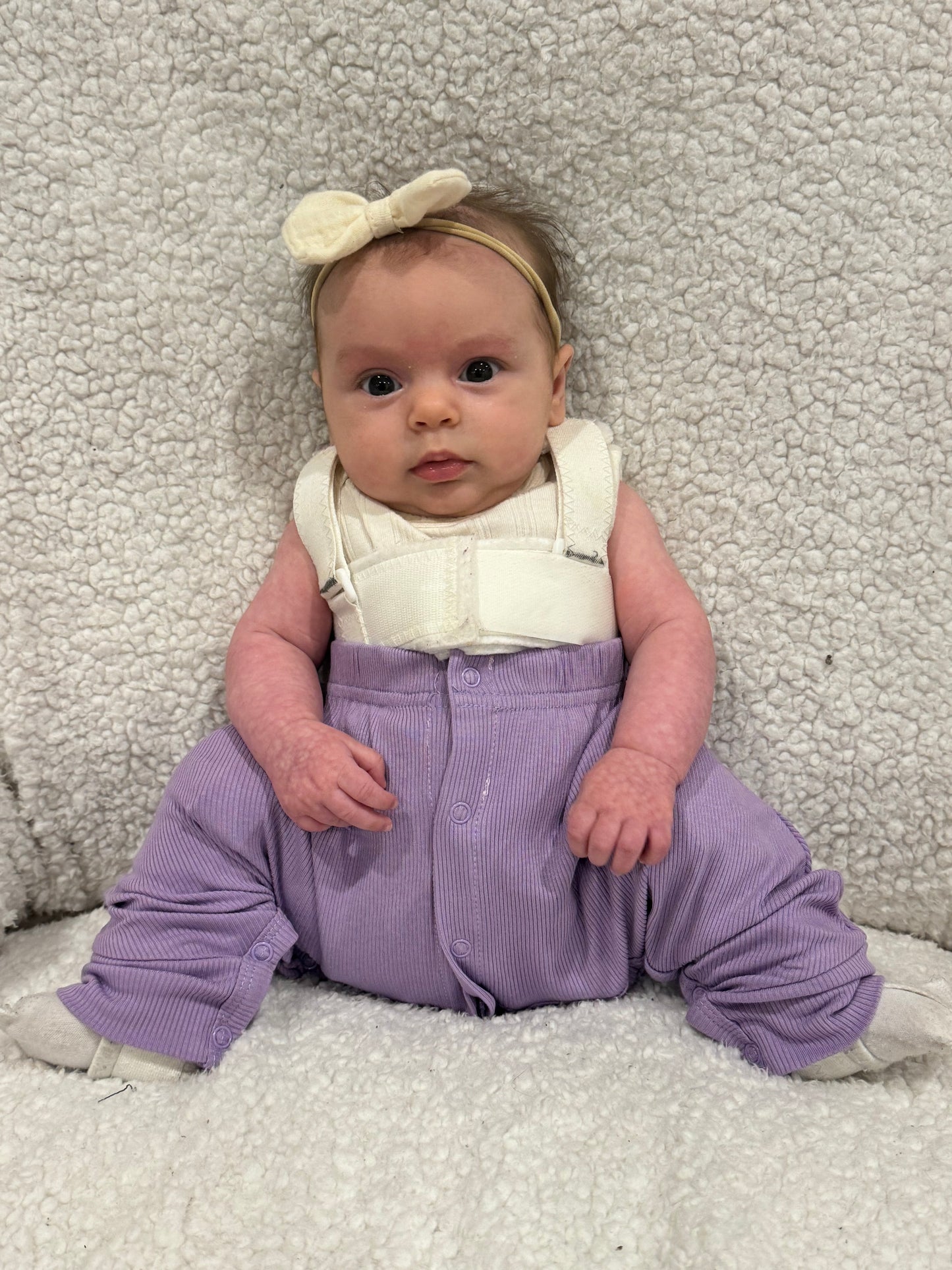 Ribbed slouch pants - with domes Violet