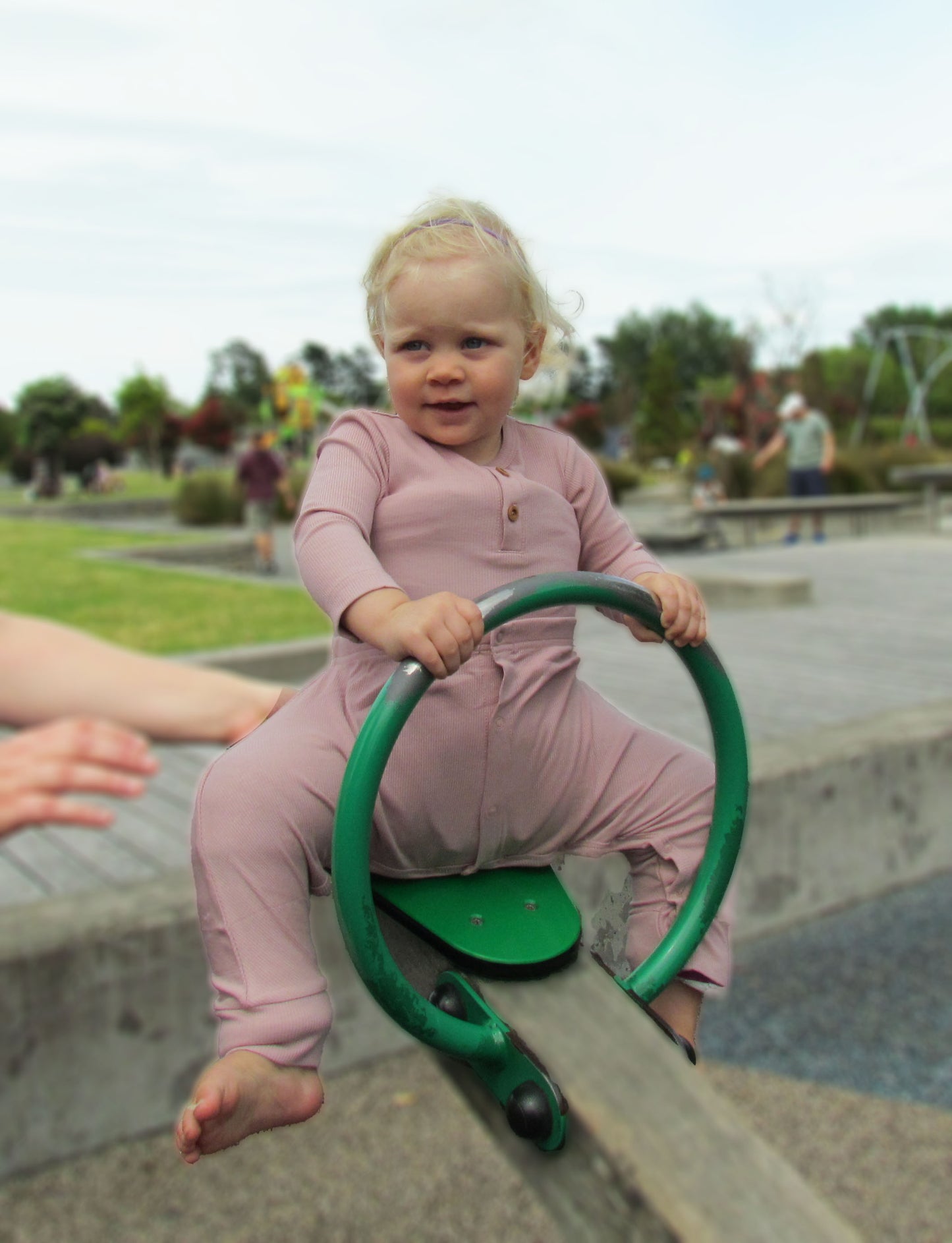 Ribbed slouch pants Blush