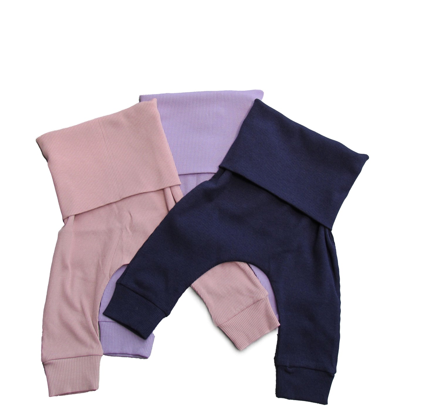 Ribbed underbrace pants Blush