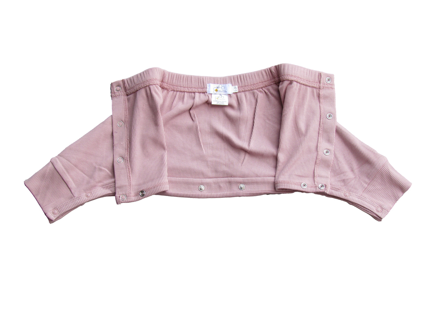 Ribbed slouch pants - with domes Blush